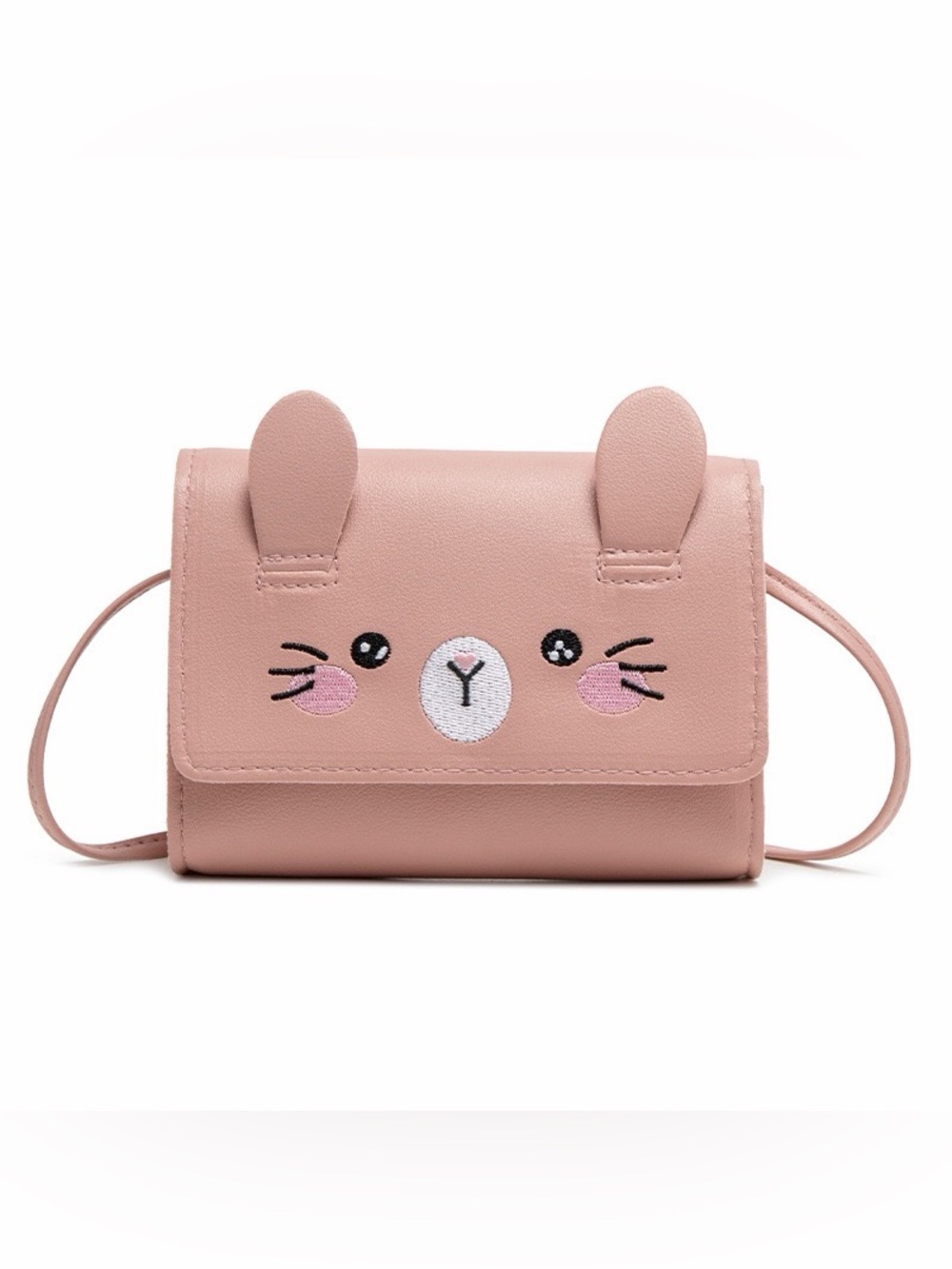 Kids Cute Bunny Crossbody Bag in Blush Pink